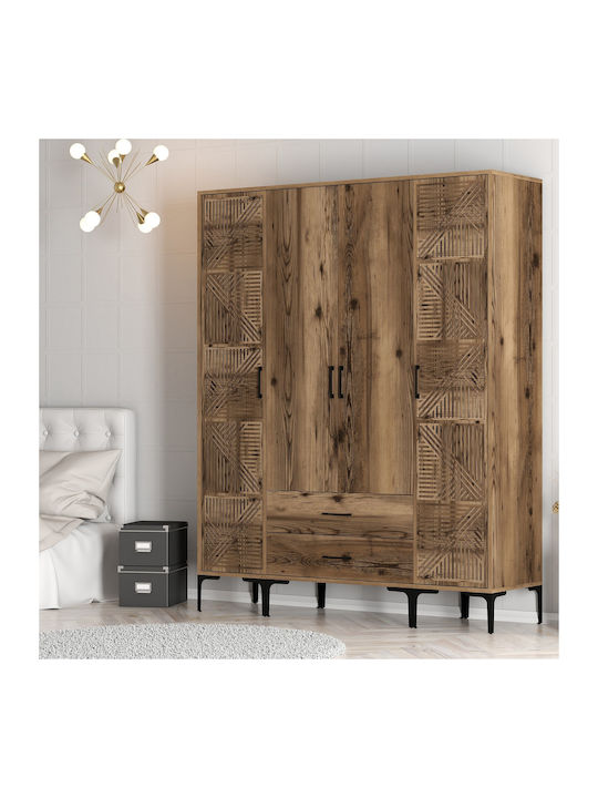 Wardrobe Four Door Ptp Lidya Lidya 160x47x201cm
