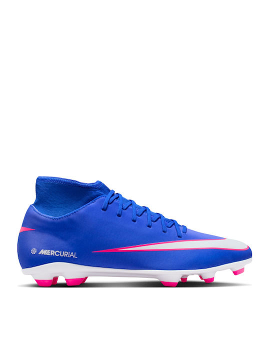 Nike Superfly 10 Ποδοσφαιρικά Παπούτσια με Τάπες FG/MG Μπλε