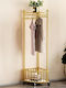 Rollbar Kleiderständer Gold 40x40x159cm