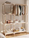 FixWood Cuier de podea din Lemn Bej 117x47x155cm