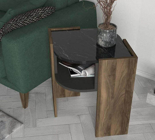 Modern Side Table Coffee Table Walnut Anthracite 22x22x60 Cm Modern Side Table Coffee Table Walnut Anthracite 22x22x60 Cm