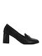 Leather Women's Moccasins in Black Color