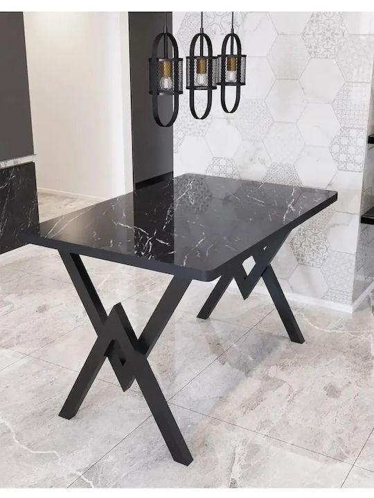 Esstisch Küchen Tisch Holz Marmor Carrara 140x8...