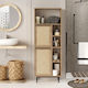 Badezimmerschrank Regale & Metallfüße 161x60x35cm