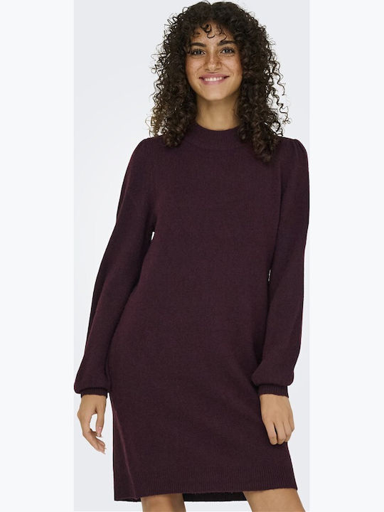 Jdy Rochie Mini Tricotată Burgundy