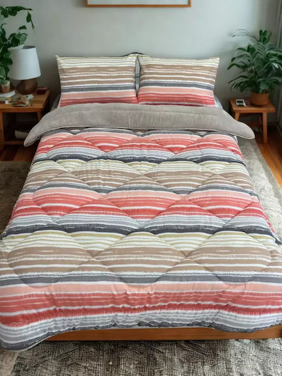 Set De Somn Dublu Pătură Reversibilă Și 2 Fețe De Pernă 195x215cm Set De Somn Dublu Pătură Reversibilă Și 2 Fețe De Pernă 195x215cm