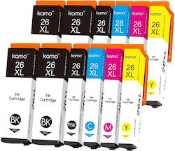 Съвместими Картриджи Kamo 26xl Мастило 0762080 8865-29 12 Бройки Съвместими Epson