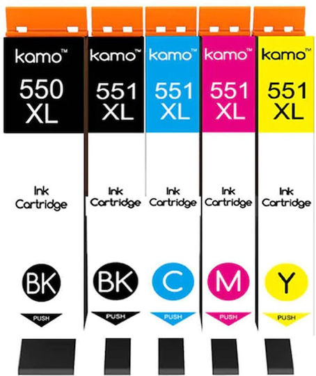 Съвместими Мастилени Касети Kamo 551xl 6775979-a 8865-30 20 Бройки Съвместими Canon Pgi-550/cli-551 Xl