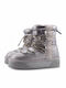 Snow Boots with Fur Silver