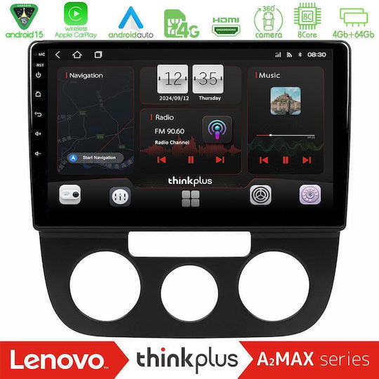 Lenovo Car Audio System for Volkswagen Jetta 2005 - 2010 Bluetooth USB Wi-Fi GPS Apple CarPlay Android Auto with 10 Inch Touch Screen