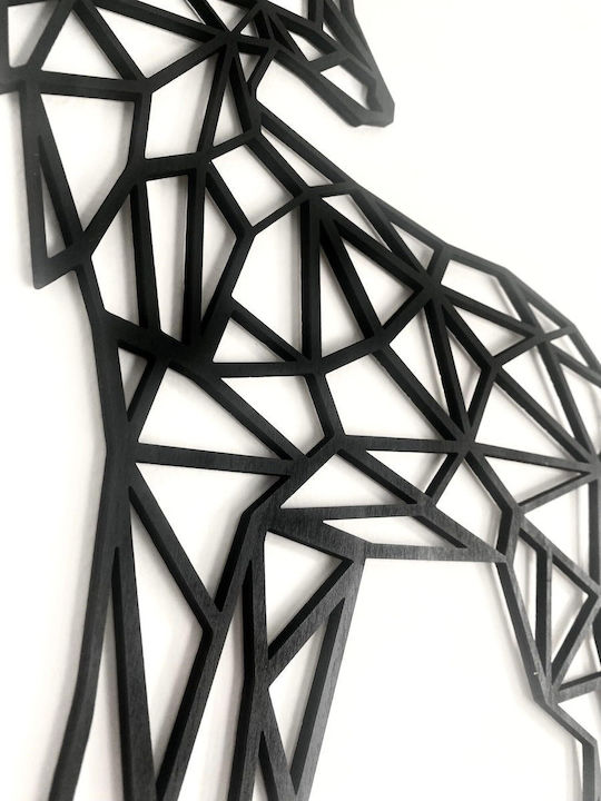 Wanddekoration Silhouette Pet-jos Schwarz aus Hölzernes 50x30cm