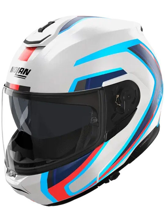 Nolan N100-6 Radiante 358 White / Blue / Red Mo...