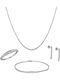 Set with Necklace , Earrings & Ring from Gold 14K with Stones