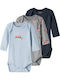 Name It Set Babystrampler Gray 3Stück