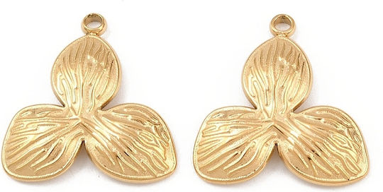 Stahlmaterial Kettchen Blume Gold 20mm 1 Stück