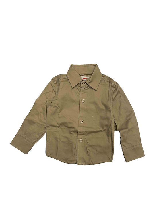 Joyce Kids Shirt Long Sleeve Brown
