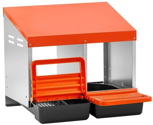Cuib Pentru Găini 2 Compartimente Oțel Galvanizat 535 X 525 X 475 Mm