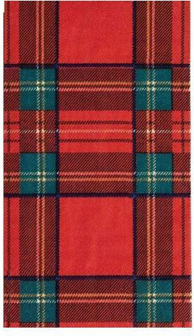 Χαρτοπετσέτες Guest Royal Plaid 10.8x19.8cm Caspari 15 Tεμάχια