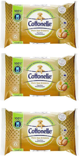 Cottonelle Комплект Мокри Кърпички За Кученца 4230305-3 Dc My Spa Experience Кашмир Масло От Ший Фин Аромат Биоразградими 3x 42 Кърпички
