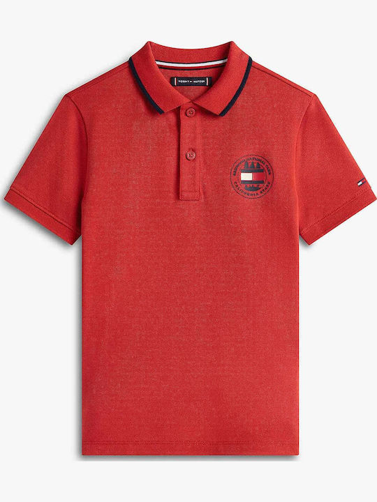 Tommy Hilfiger Kids' Polo Short Sleeve Red Graphic
