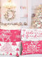 Miaikoe Set 4 Weihnachtsdekorative Kissen 30x50 cm Heimdekorationen Rosa