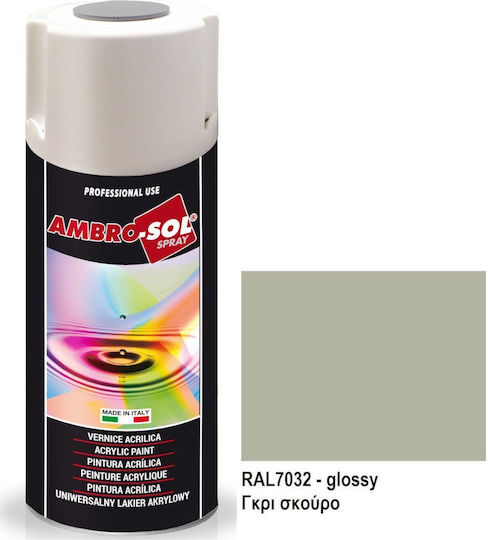 Ambro-Sol Spray Paint Acrylic with Metallic Effect Gray 7043 400ml