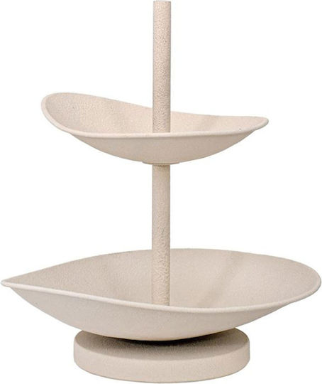 Fylliana Διακοσμητικός Δίσκος Metallisch Rund 32x28x33cm 1Stück