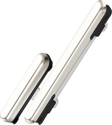 Clappio Power Volume Ersatzschlüssel für Mobiltelefone Galaxy S23 Galaxy S23 Plus Beiges