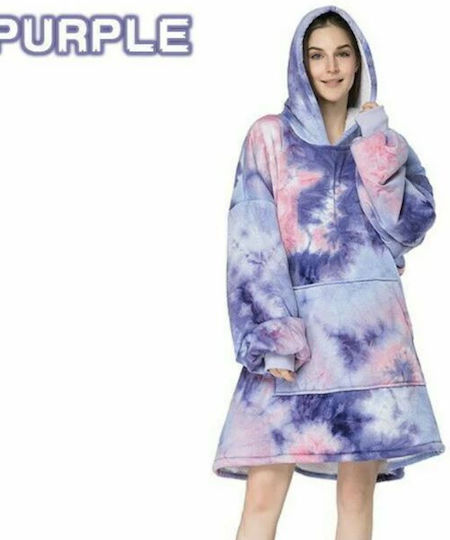 ForHome Κουβέρτα Fleece με Μανίκια 80x110εκ. Μωβ