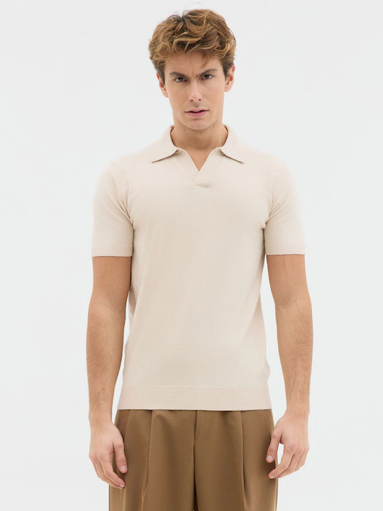 Aristoteli Bitsiani Polo Short Sleeve Blouse Beige