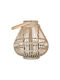 Fylliana Fl038 Φαναράκι Bamboo Επιτραπέζιο Καφέ 30x30x32εκ.