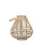 Fylliana Fl038 Φαναράκι Bamboo Επιτραπέζιο Καφέ 27x27x27εκ.