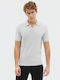 Polo Kurzarmbluse Light Grey