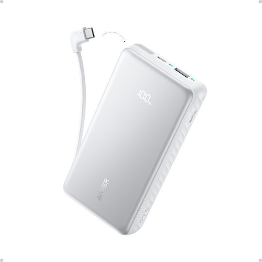 Anker Zolo Power Bank 20000mAh 22.5W με Θύρα USB-A και Θύρα USB-C Power Delivery / Quick Charge Λευκό