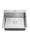 Finetto Drop-In Мивка Inox Сатен Ш60xД50см Сребрист