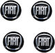 Καπάκια Ζάντες Τάπες Κέντρου Ζάντας Fiat 60mm 56mm Σετ 4 Τεμ Μαύρο