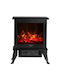 Adler Floor Electric Fireplace 1800W 38x24cm Black