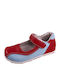 Παιδικές Μπαλαρίνες mit Bügel- und Schleifenverschluss Leder Blau