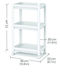 AGC Floor Bathroom Shelf Plastic 35x22x72cm