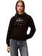 Logo Long Women's Sweatshirt Hooded Black