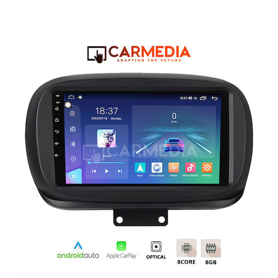 Carmedia Car Audio System for Fiat 500X 2014 (Bluetooth/USB/WiFi/GPS/Apple-Carplay/Android-Auto) with Touch Screen 12.3"
