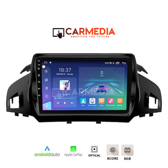 Carmedia Ηχοσύστημα Αυτοκινήτου για Ford Kuga / C-Max 2011+ (Bluetooth/USB/WiFi/GPS/Apple-Carplay/Android-Auto) με Οθόνη Αφής 12.3"