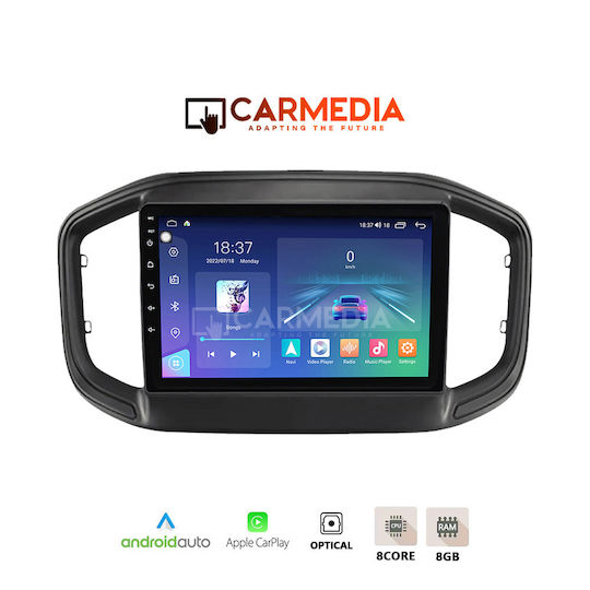 Carmedia Car Audio System for Fiat Strada 2020 (Bluetooth/USB/WiFi/GPS/Apple-Carplay/Android-Auto) with Touch Screen 12.3"