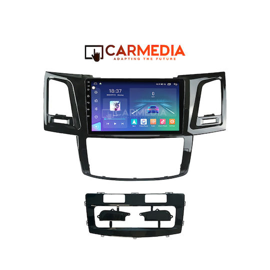 Carmedia Auto-Audiosystem für Toyota Hilux 2005-2011 mit Klima (Bluetooth/USB/WiFi/GPS/Apple-Carplay/Android-Auto) mit Touchscreen 12.3"
