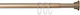 Grekon Νο1211 Telescopic Straight Shower Curtain Rod Wall Mounted Aluminium Gold Ø25mm 75cm