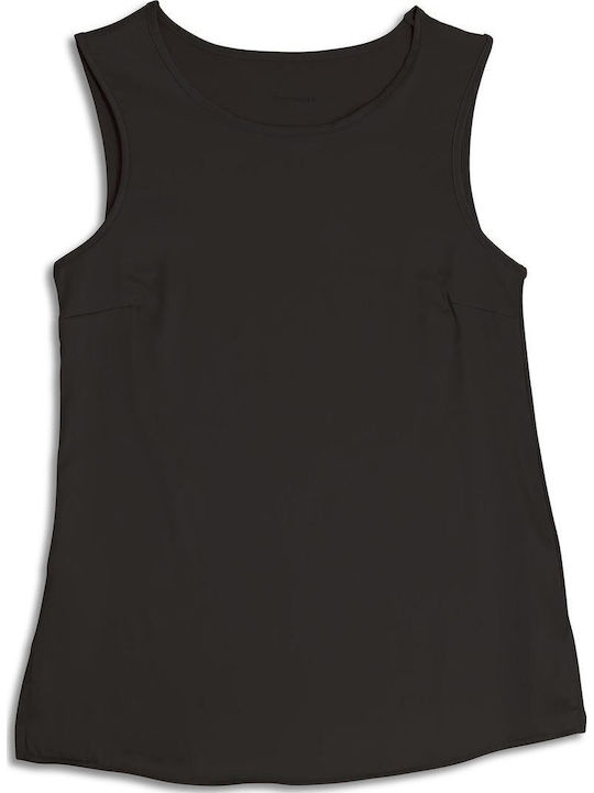 Cotonella Women's Sleeveless T-Shirt Black