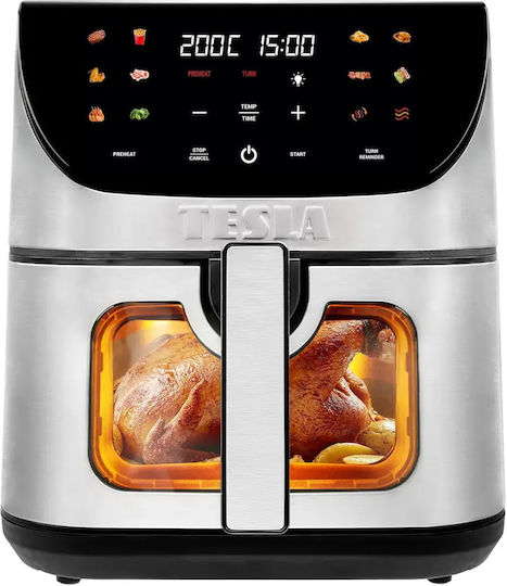 Tesla AirCook Q70 XXL Wi-Fi Pro Еър Фрайър с Wi-Fi 9л Сребърен