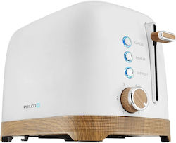 Philco Φρυγανιέρα 2 Θέσεων 850W Λευκή
