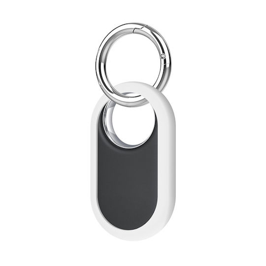 Protective Keychain Case Silicone for SmartTag2 in White color