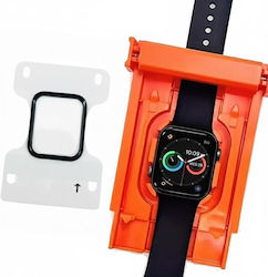 Screen Protector Tempered Glass 44mm Apple Watch Series 6 5 4 Se Upgraded Automatic Alignment Installation Kit Orange